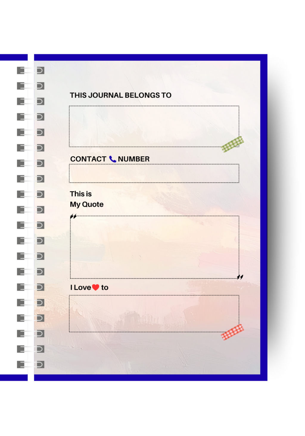 Yellow Blue Solids | Daily Planner