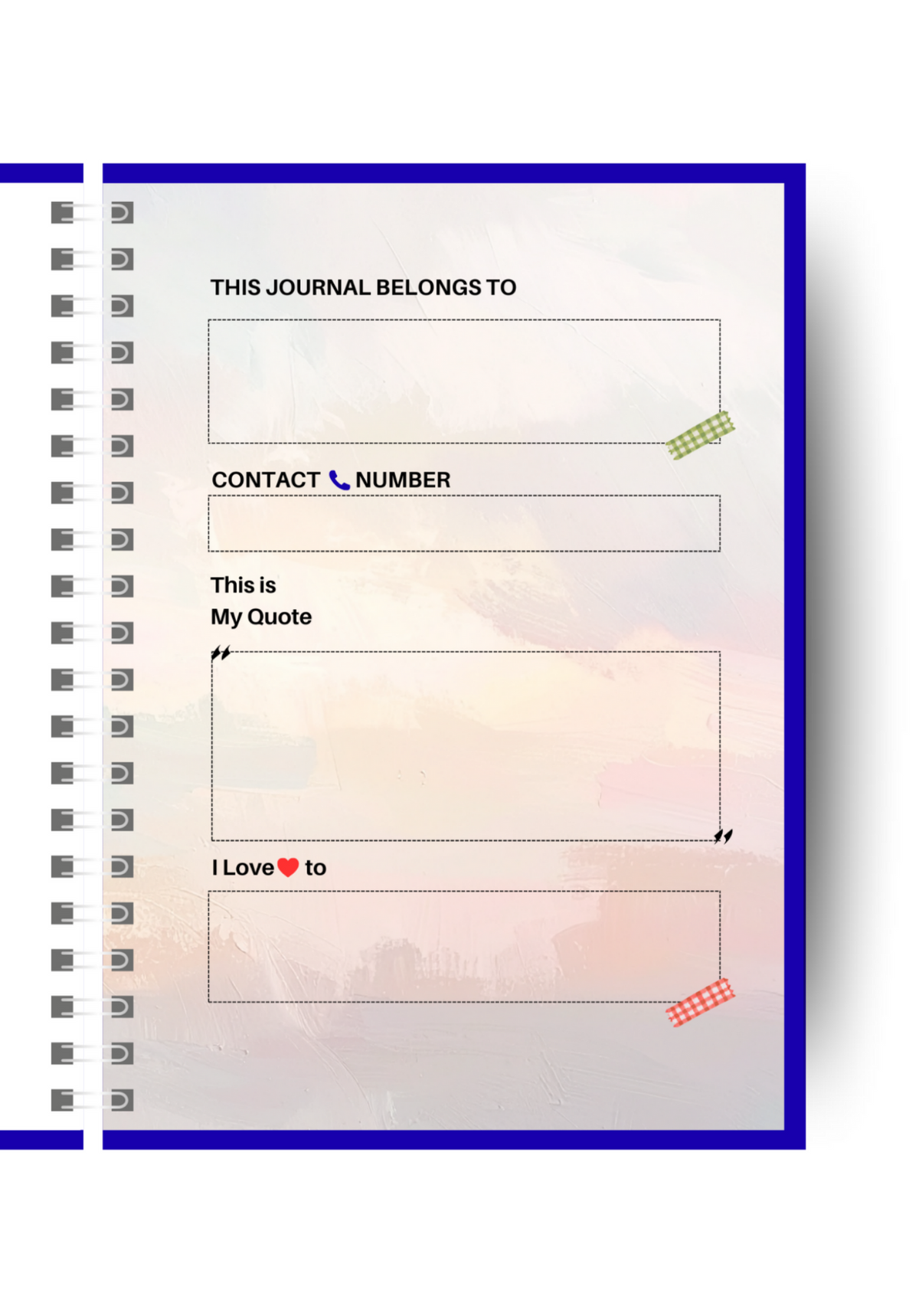Yellow Blue Solids | Daily Planner