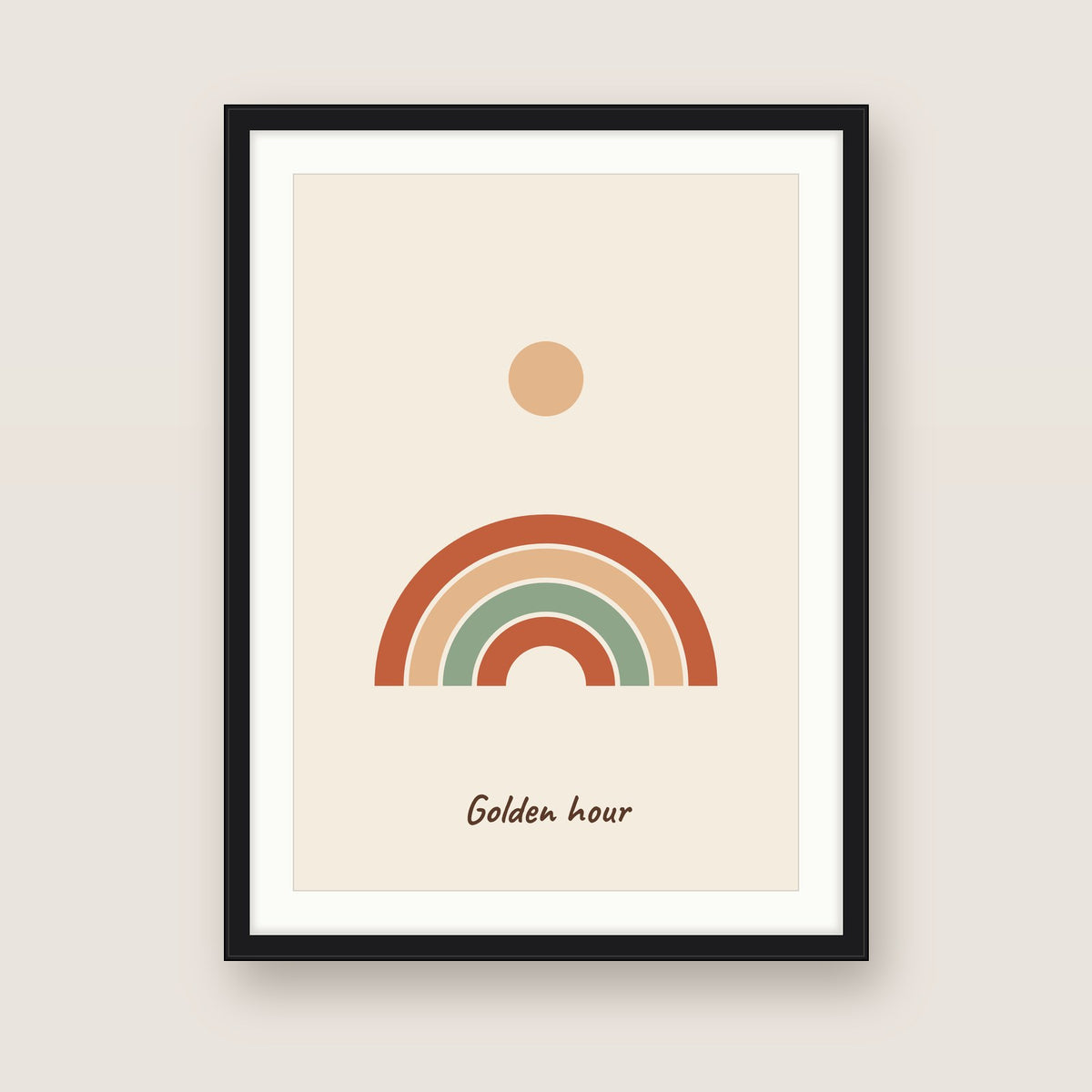 Golden hour in a black frame