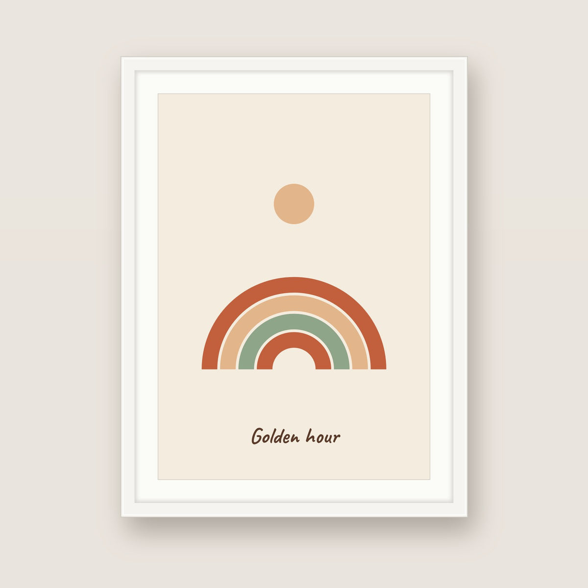 Golden hour in a white frame