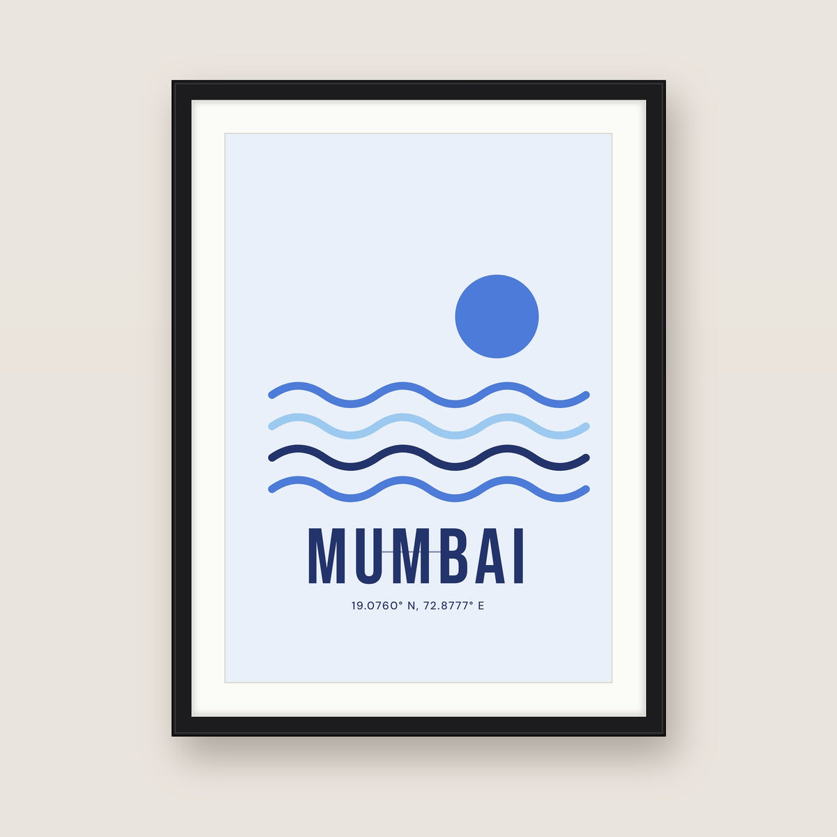 Mumbai in a black frame