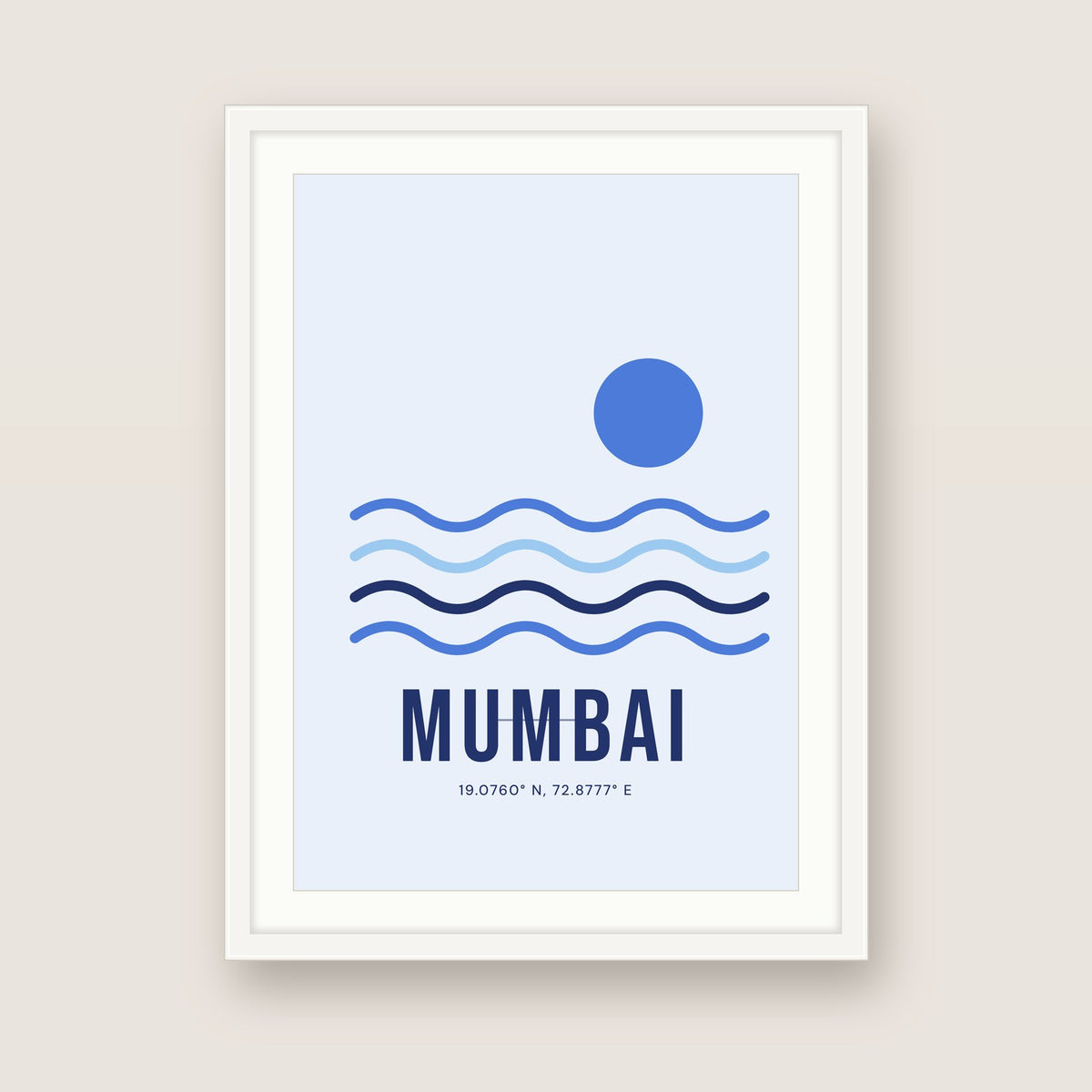 Mumbai in a white frame