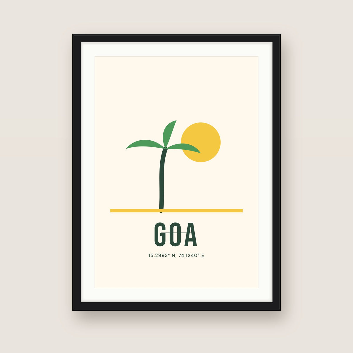 Goa in a black frame