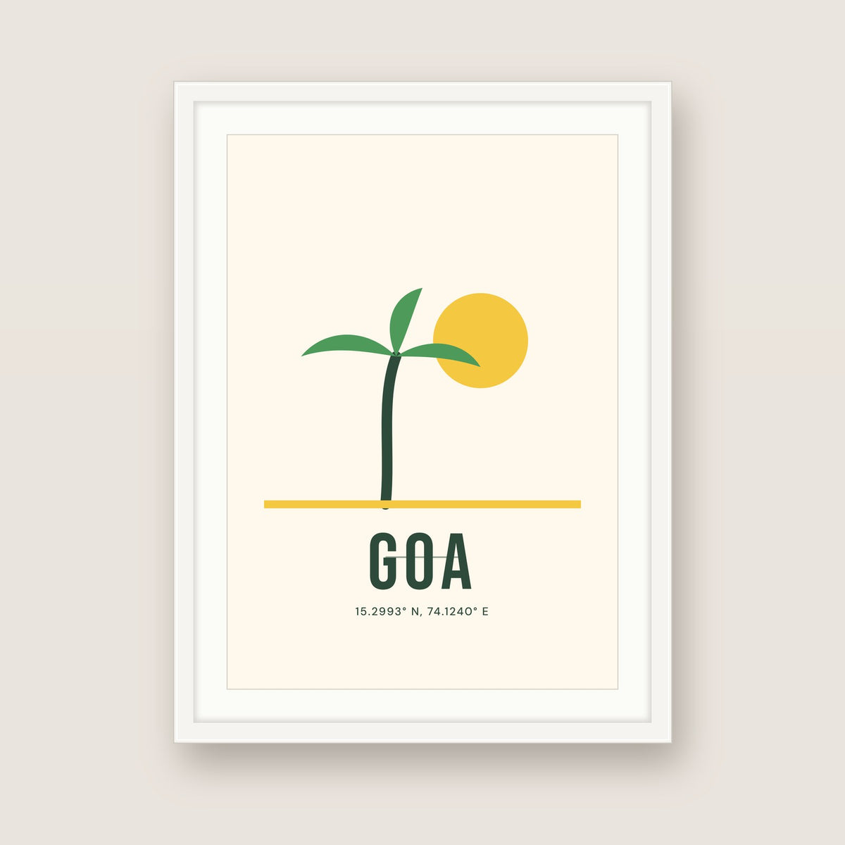 Goa in a white frame