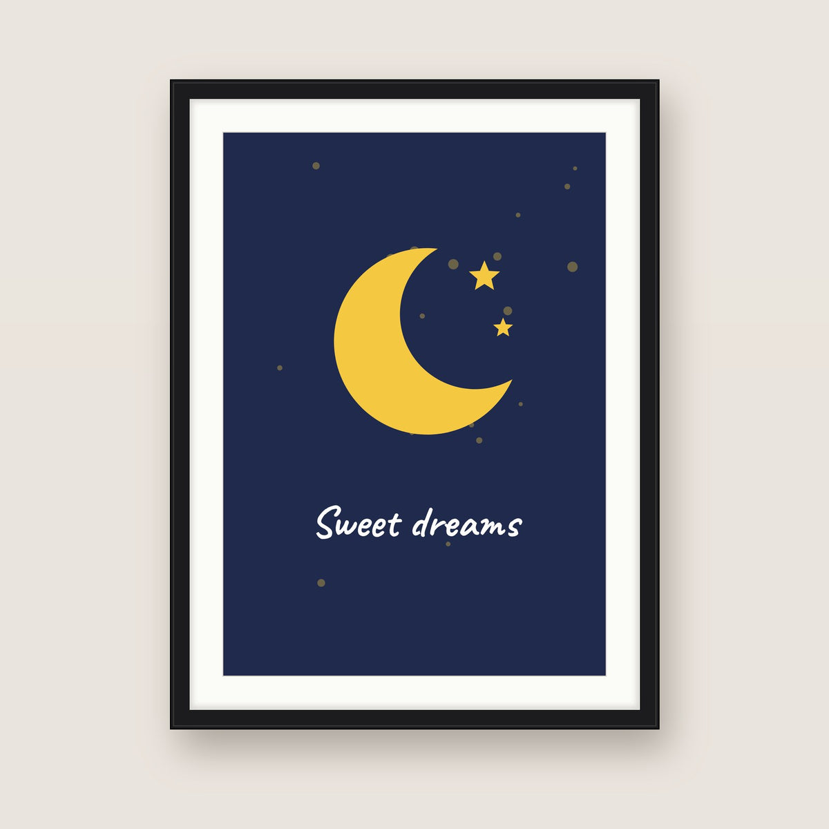 Sweet dreams in a black frame
