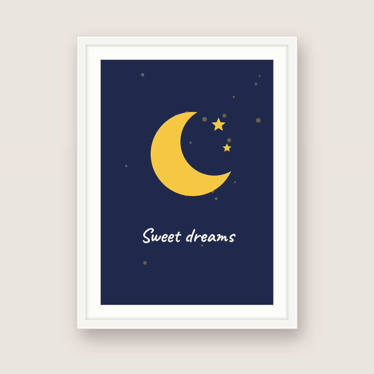 Sweet dreams in a white frame