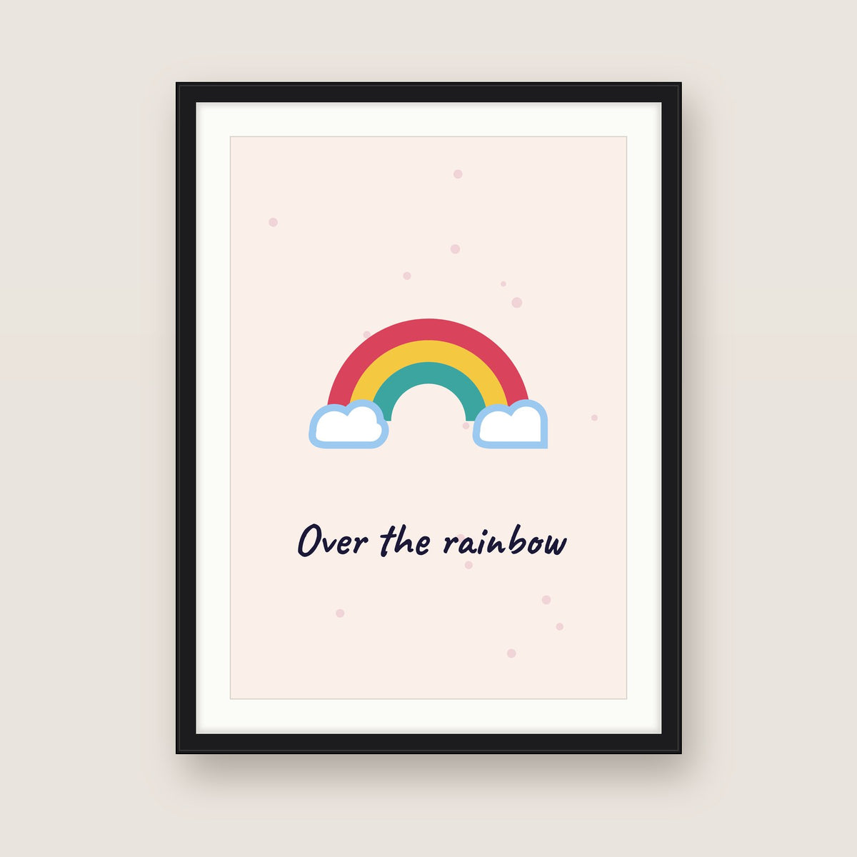 Over the rainbow in a black frame