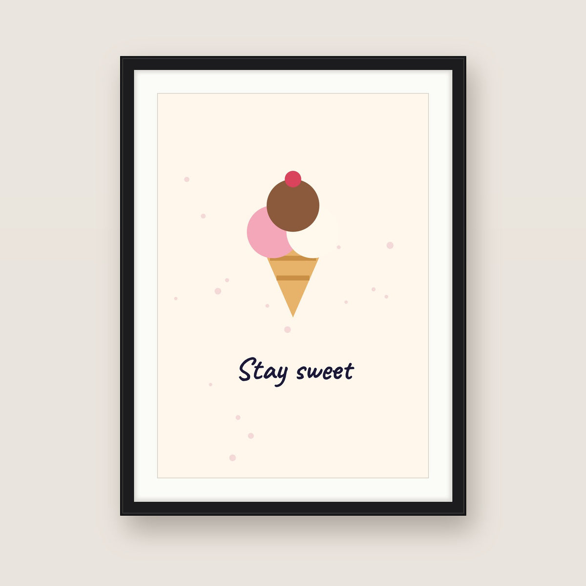 Stay sweet in a black frame