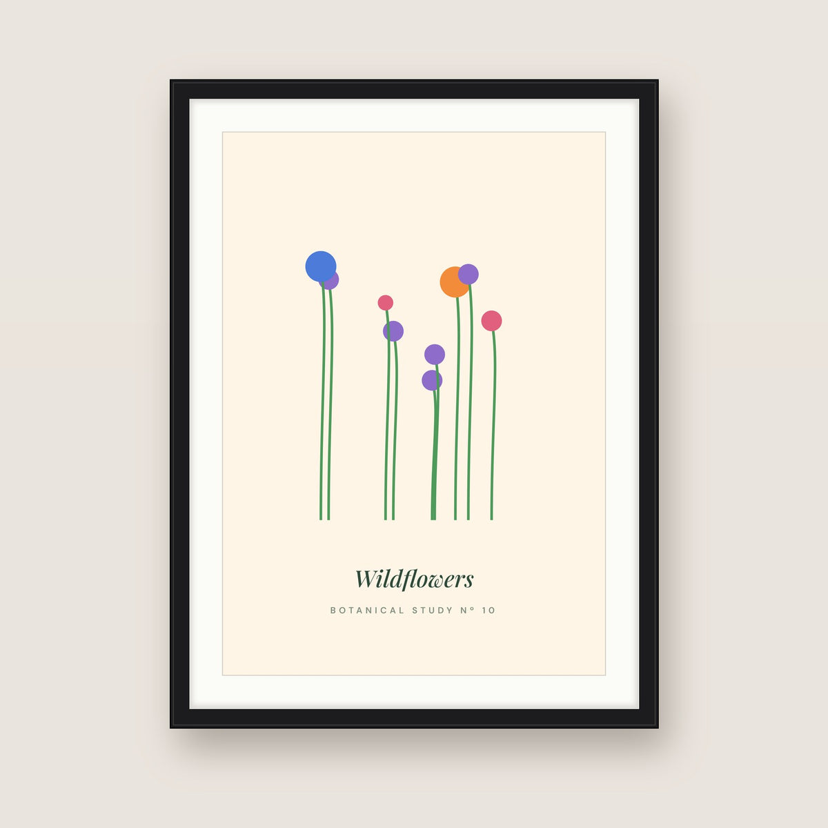 Wildflowers in a black frame
