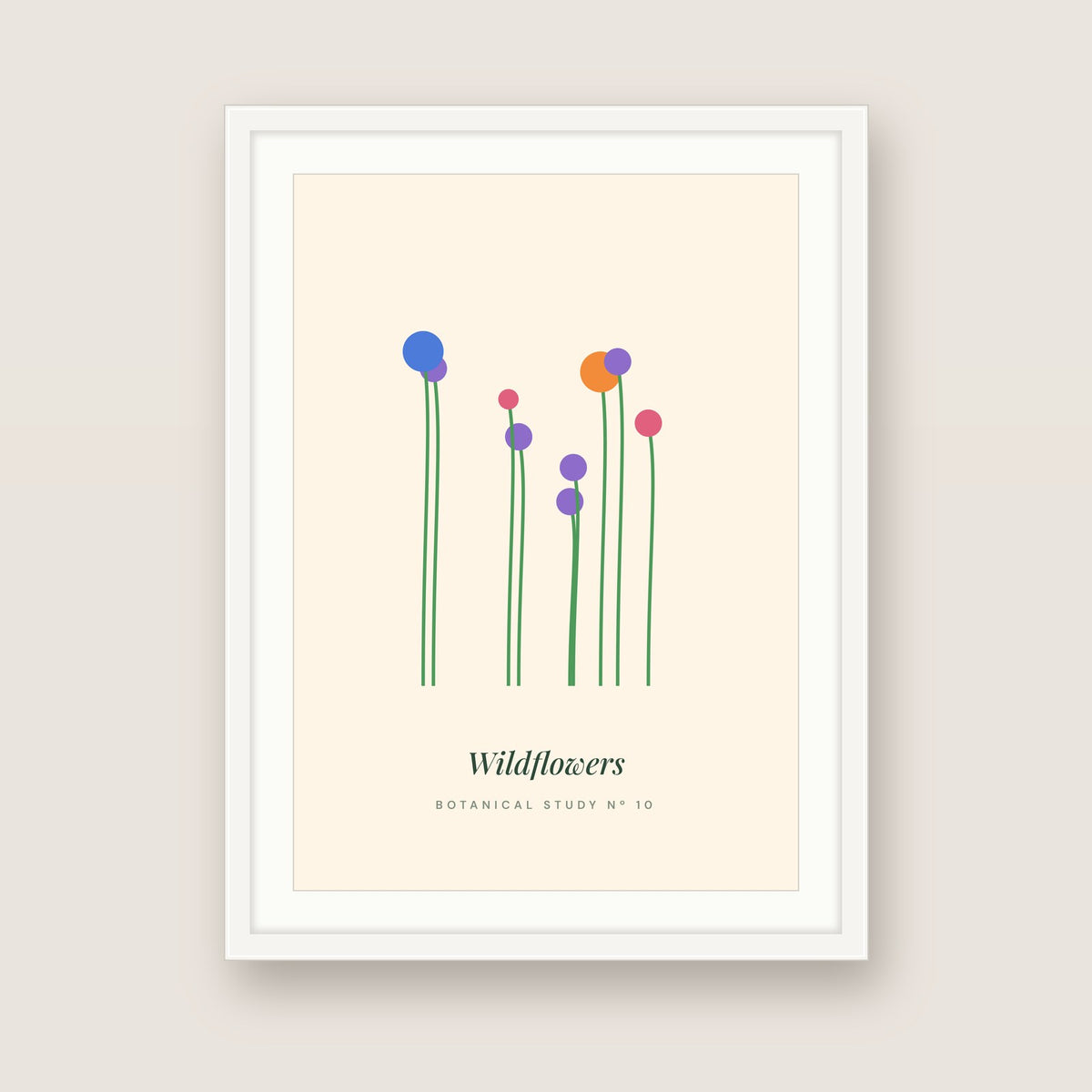 Wildflowers in a white frame